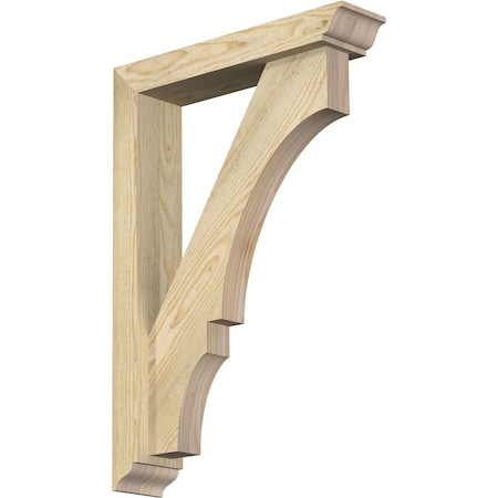 Balboa Traditional Rough Sawn Bracket W/ Offset Brace, Douglas Fir, 4W X 18D X 26H